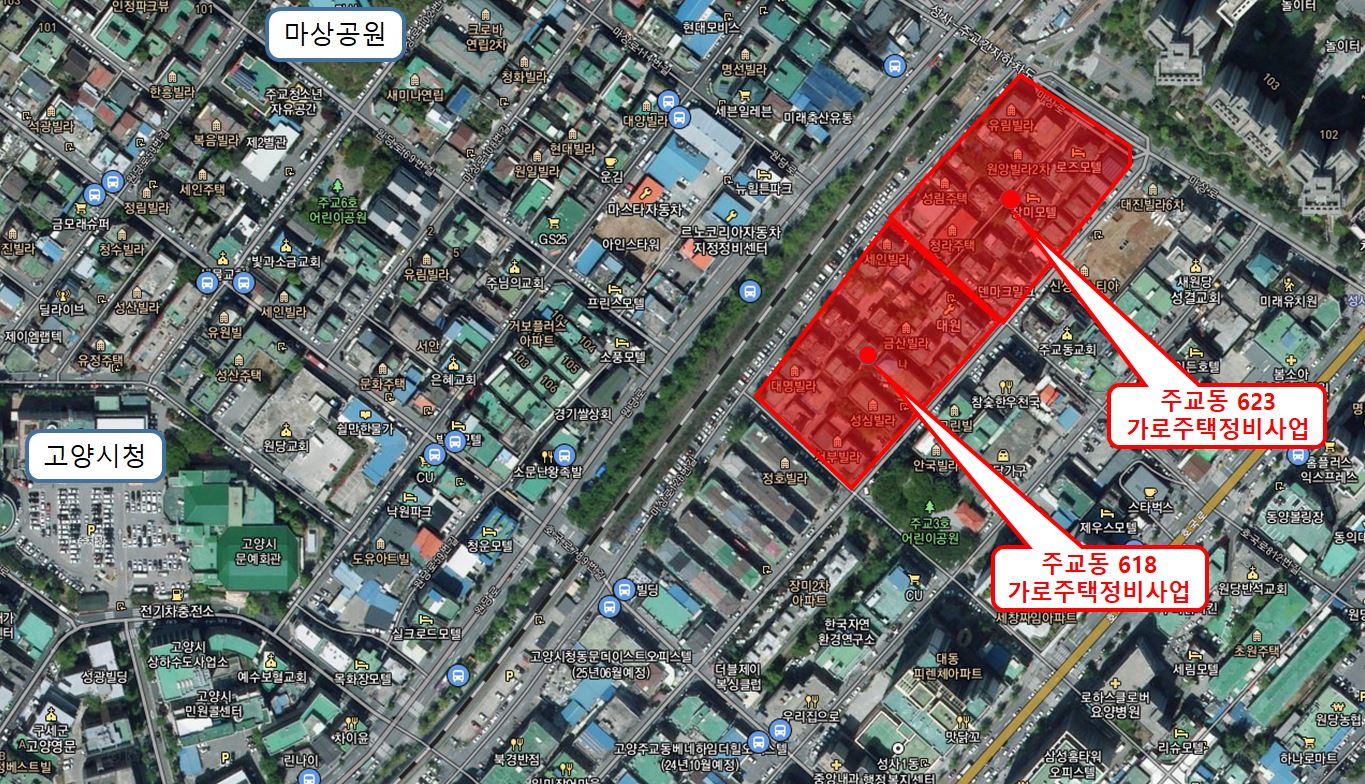 주교동 623번지 일원 위치도