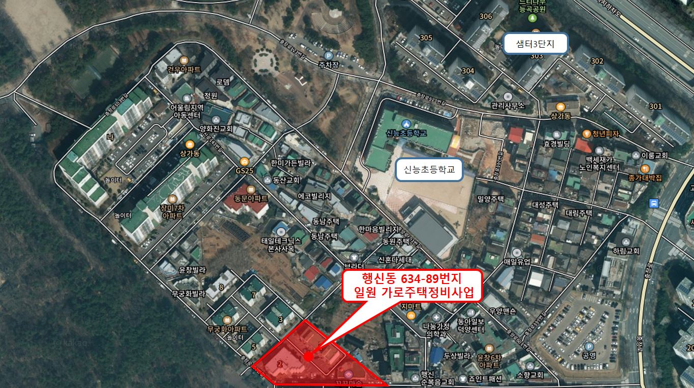 행신동 634-89번지 일원 위치도